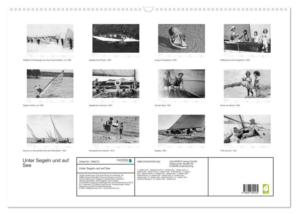 Unter Segeln und auf See (CALVENDO Wandkalender 2026)