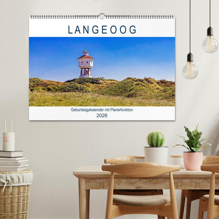 Langeoog Geburtstagskalender (CALVENDO Wandkalender 2026)