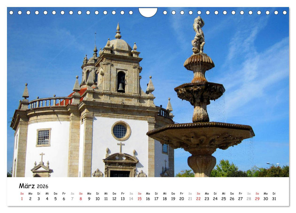 Jakobsweg - Camino Portugues Central (CALVENDO Wandkalender 2026)