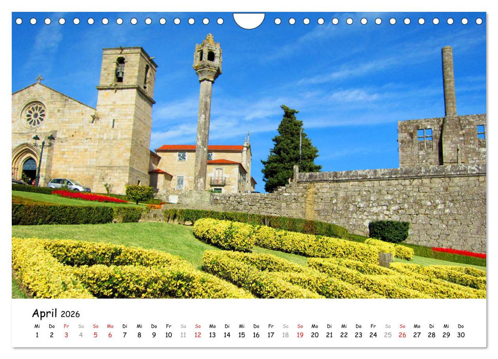 Jakobsweg - Camino Portugues Central (CALVENDO Wandkalender 2026)
