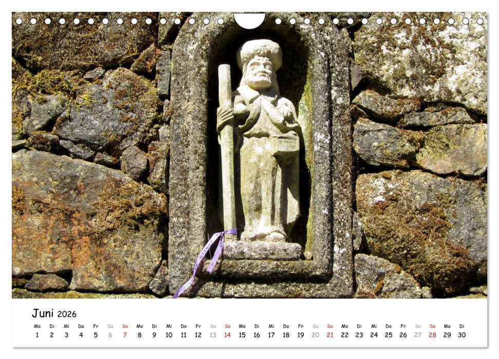 Jakobsweg - Camino Portugues Central (CALVENDO Wandkalender 2026)