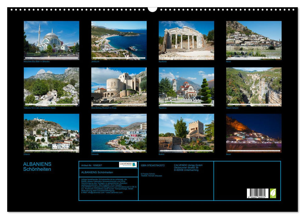 ALBANIENS Schönheiten (CALVENDO Wandkalender 2026)