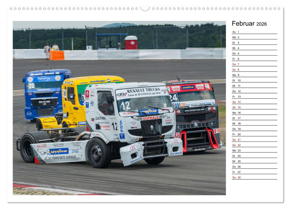 Truck Racing am Nürburgring (CALVENDO Wandkalender 2026)
