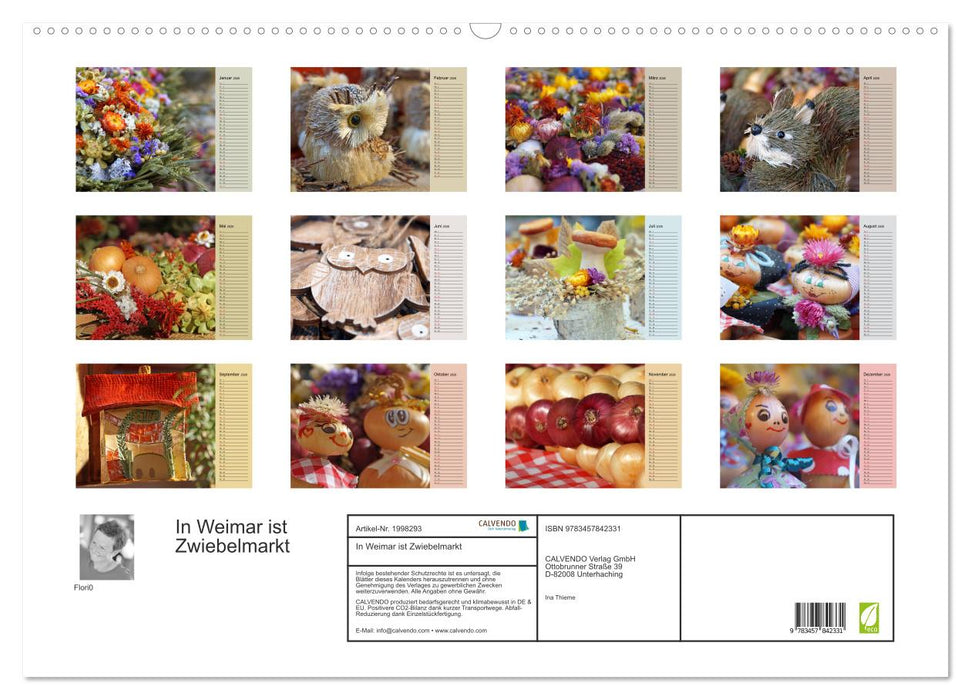 In Weimar ist Zwiebelmarkt (CALVENDO Wandkalender 2026)
