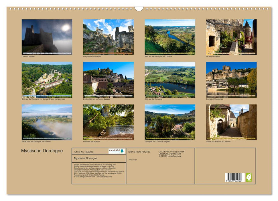 Mystische Dordogne (CALVENDO Wandkalender 2026)