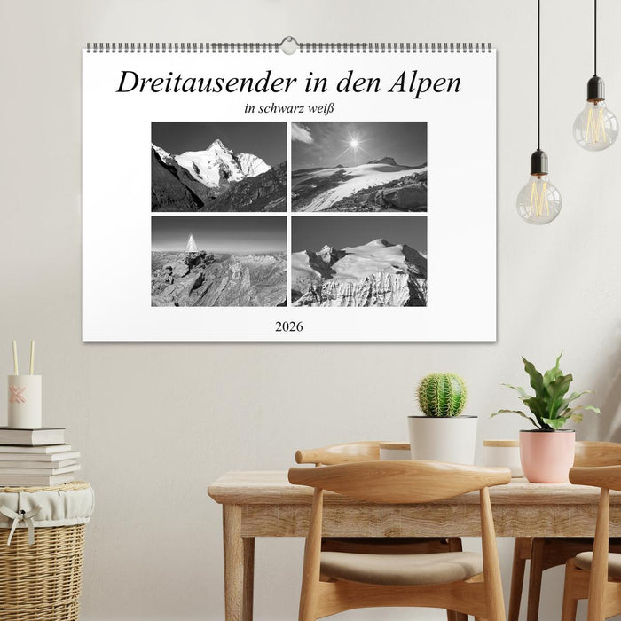 Dreitausender in den Alpen (CALVENDO Wandkalender 2026)