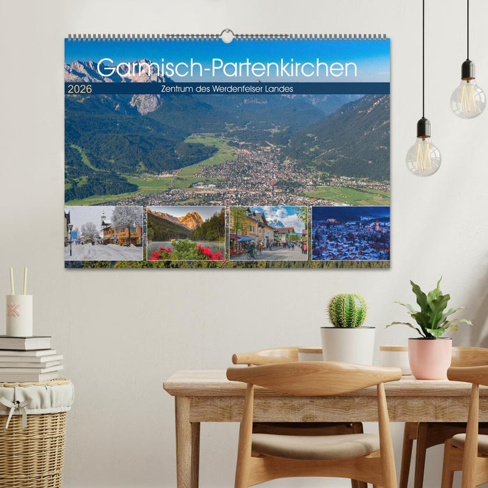 Garmisch-Partenkirchen - Zentrum des Werdenfelser Landes (CALVENDO Wandkalender 2026)
