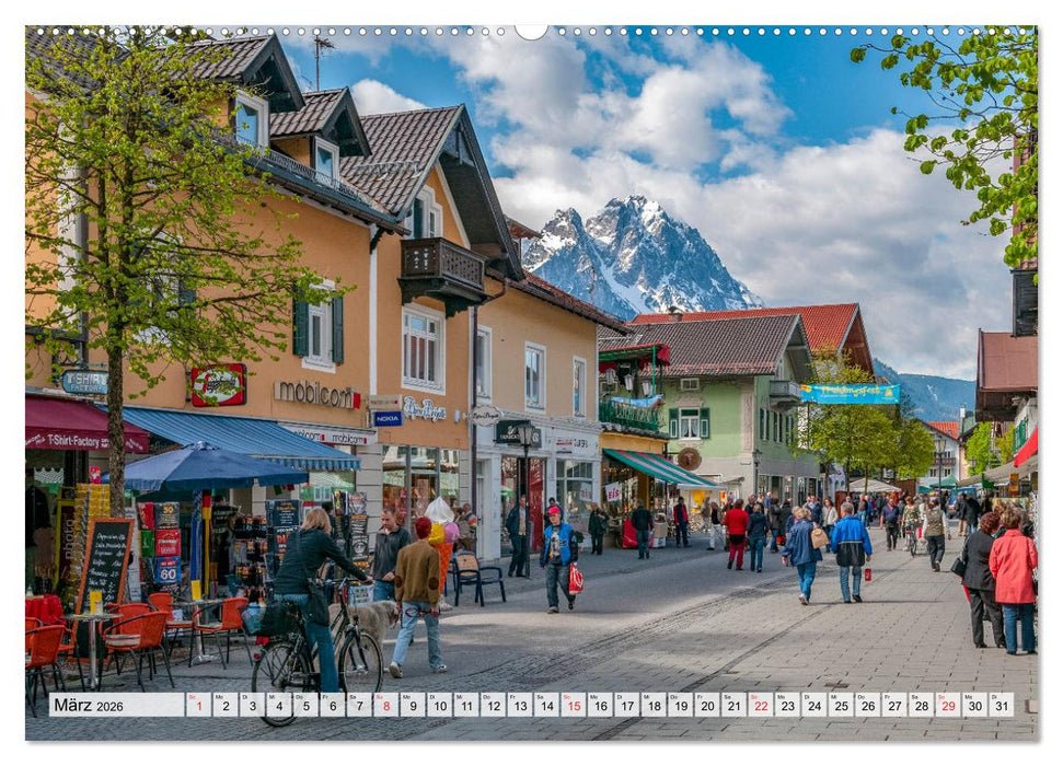 Garmisch-Partenkirchen - Zentrum des Werdenfelser Landes (CALVENDO Wandkalender 2026)