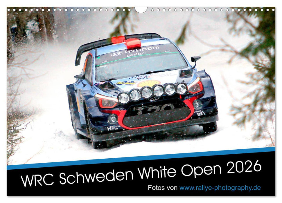 WRC Schweden White Open 2026 (CALVENDO Wandkalender 2026)