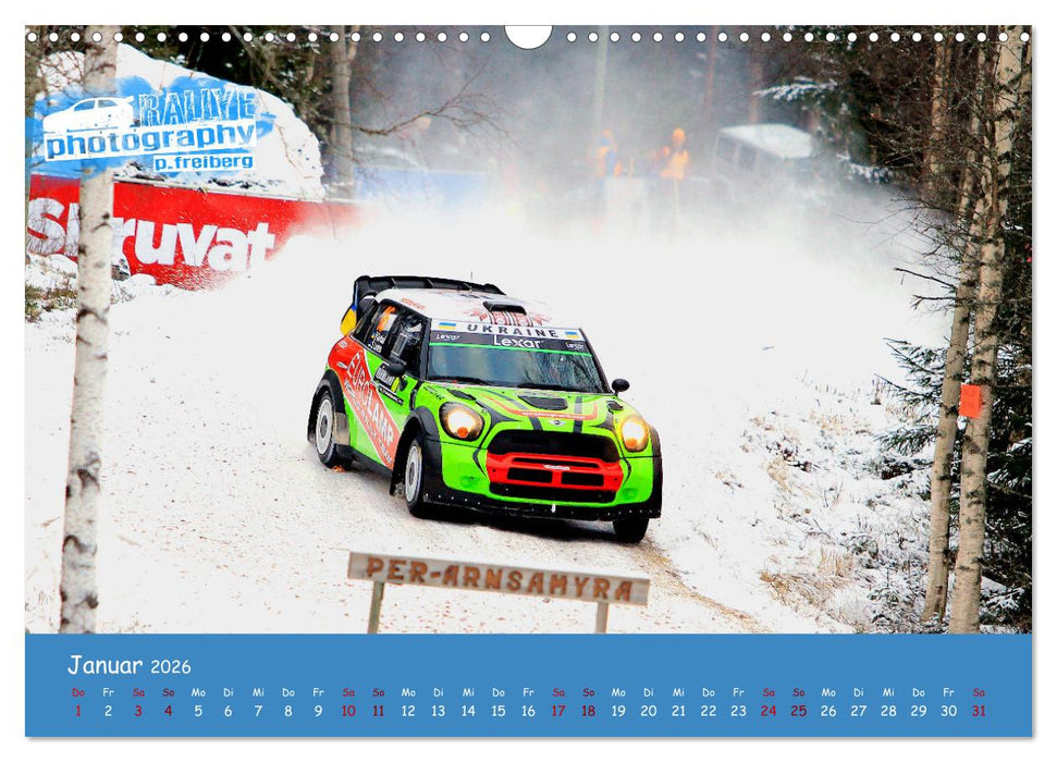 WRC Schweden White Open 2026 (CALVENDO Wandkalender 2026)