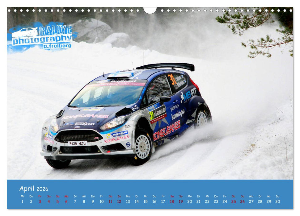 WRC Schweden White Open 2026 (CALVENDO Wandkalender 2026)