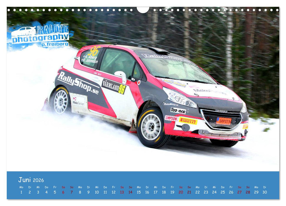 WRC Schweden White Open 2026 (CALVENDO Wandkalender 2026)