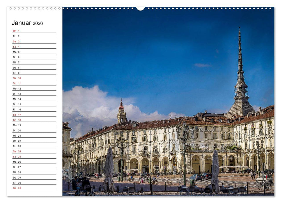 Piemont und Turin (CALVENDO Wandkalender 2026)