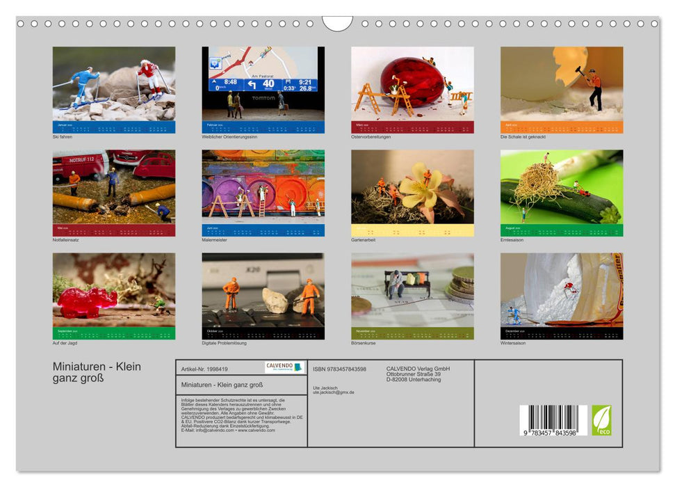 Miniaturen - Klein ganz groß (CALVENDO Wandkalender 2026)