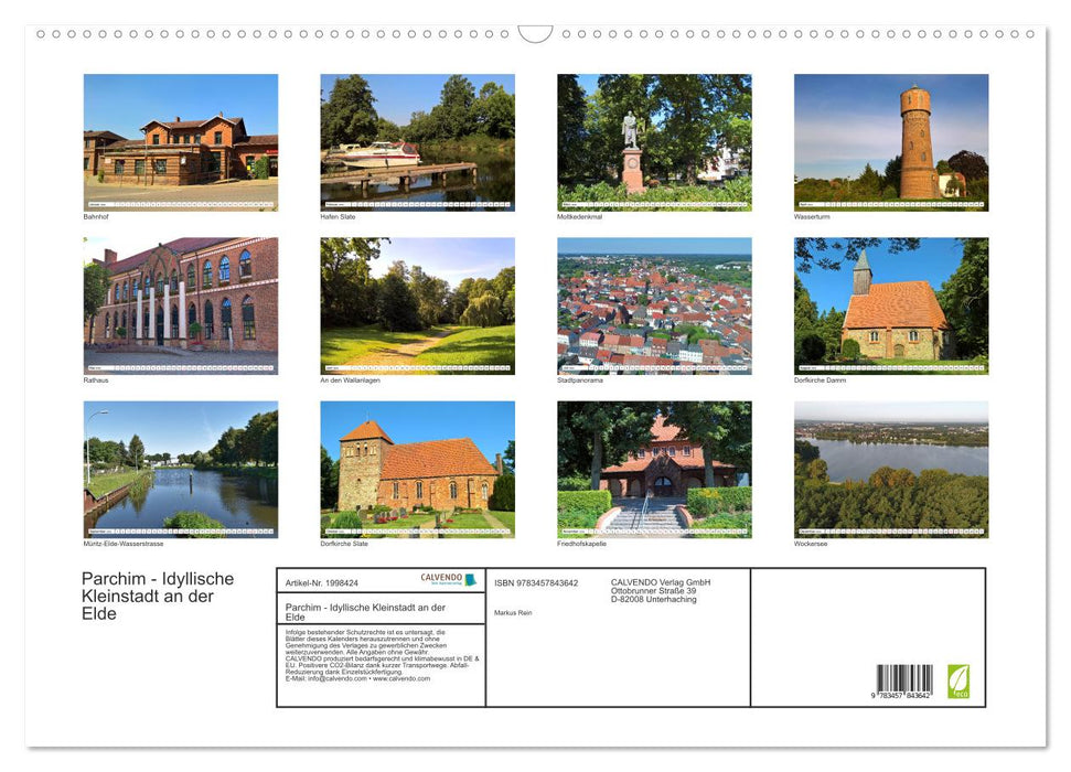 Parchim - Idyllische Kleinstadt an der Elde (CALVENDO Wandkalender 2026)
