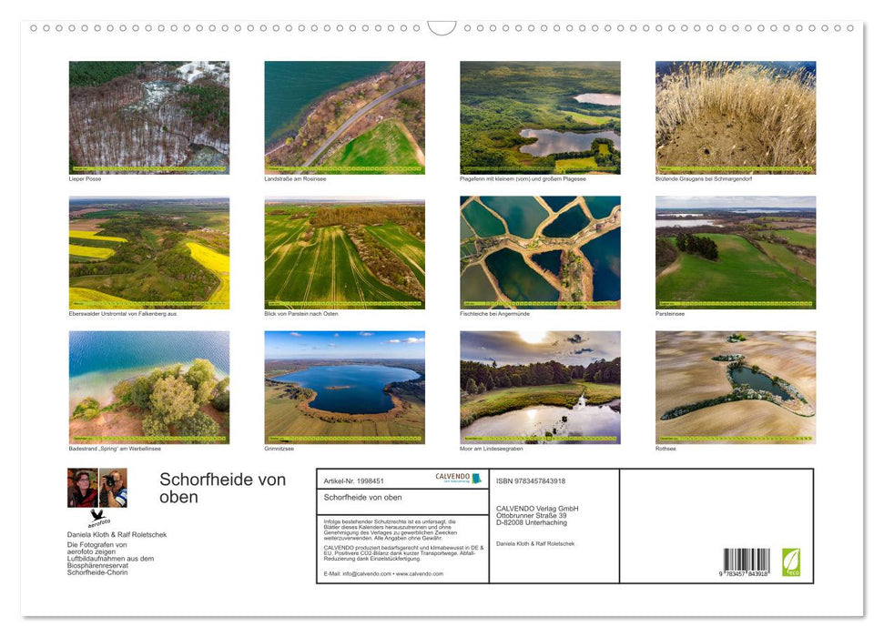 Schorfheide von oben (CALVENDO Wandkalender 2026)