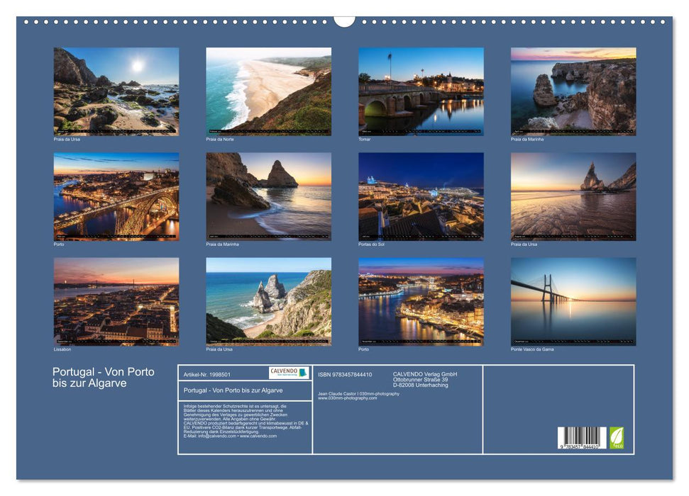 Portugal - Von Porto bis zur Algarve (CALVENDO Wandkalender 2026)