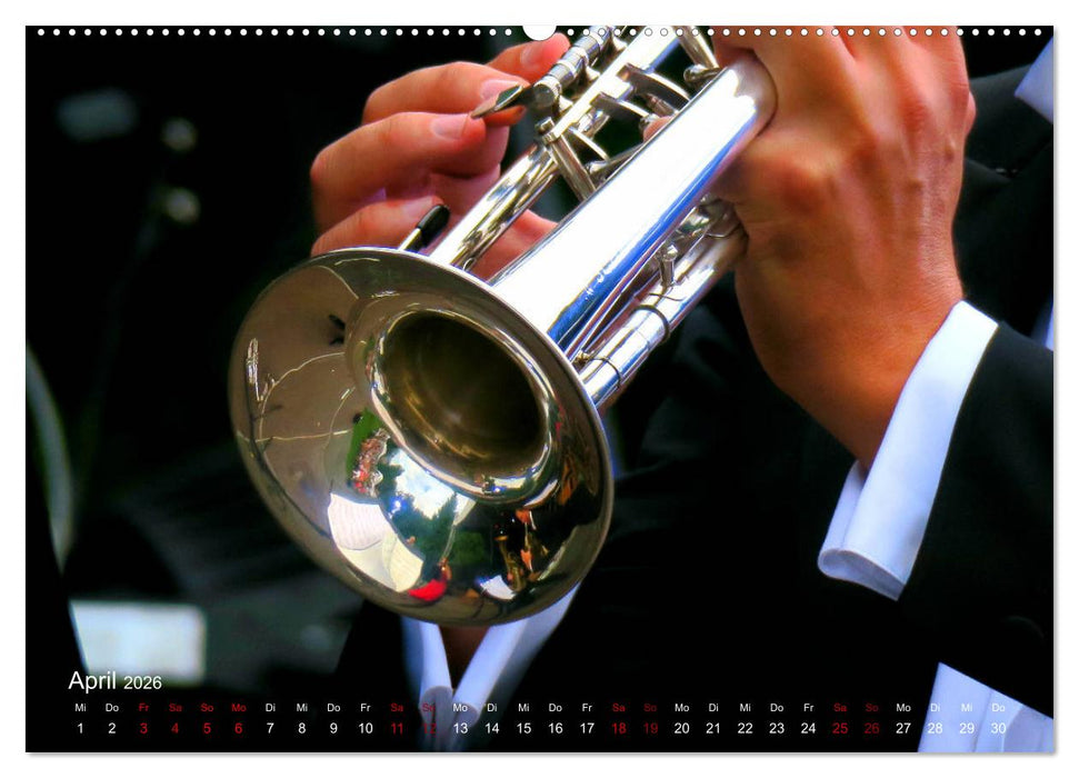 Blasinstrumente im Rampenlicht (CALVENDO Wandkalender 2026)