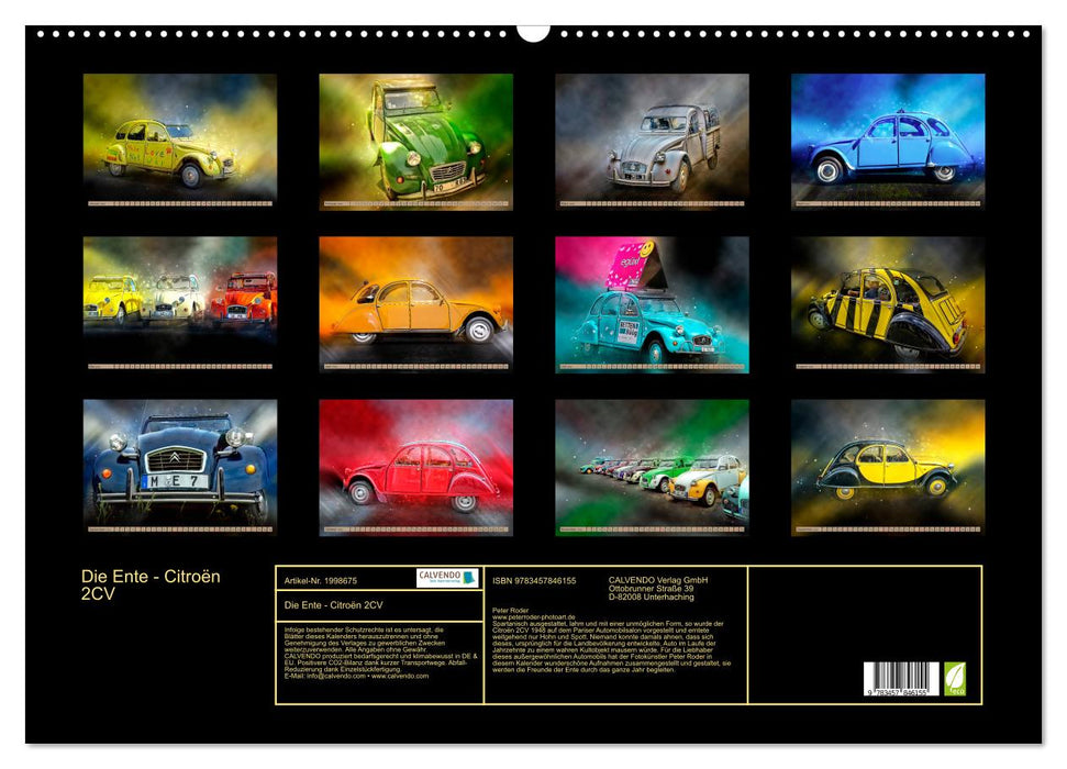Die Ente - Citroën 2CV (CALVENDO Wandkalender 2026)