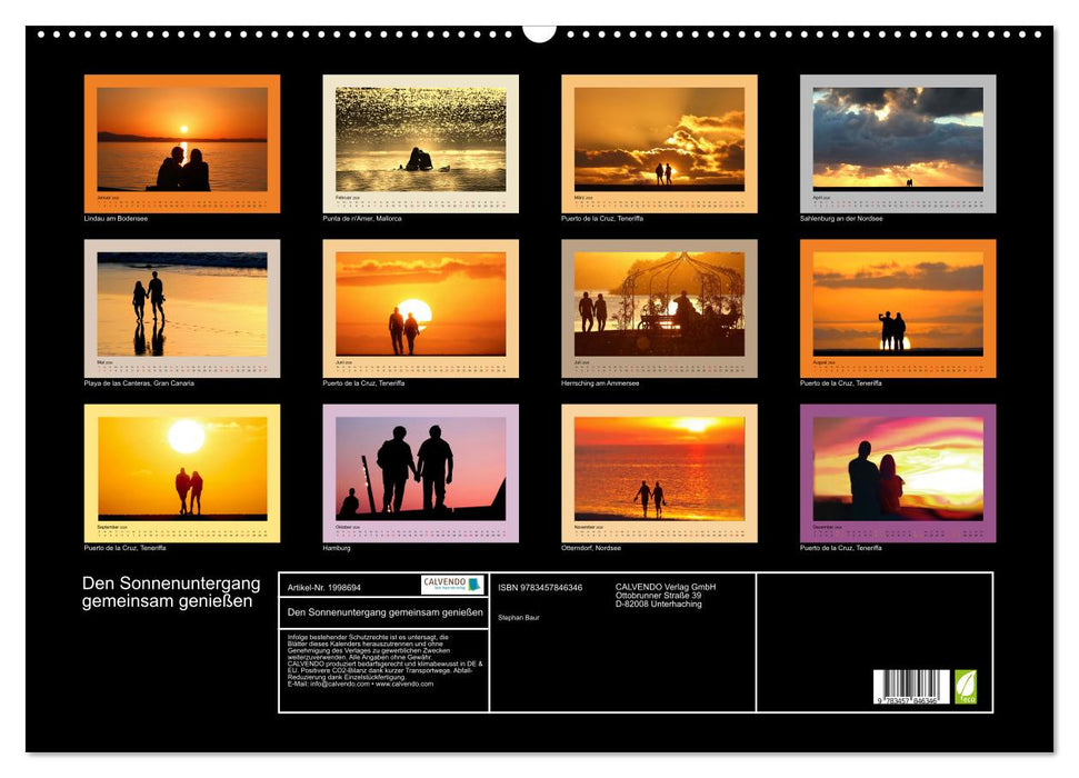 Den Sonnenuntergang gemeinsam genießen (CALVENDO Wandkalender 2026)