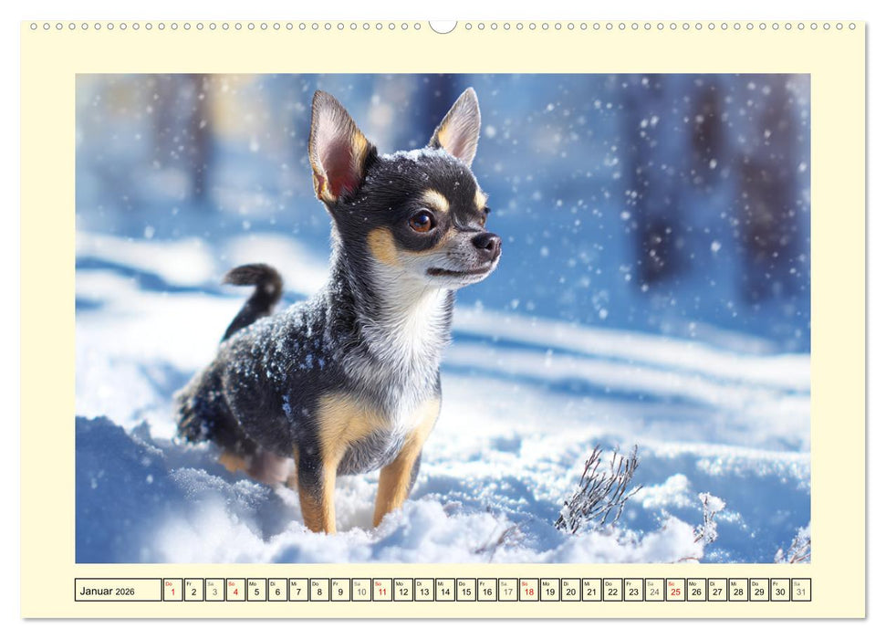 Reizende Chihuahuas. Winzige Hunde mit riesigem Ego und Grips (CALVENDO Wandkalender 2026)