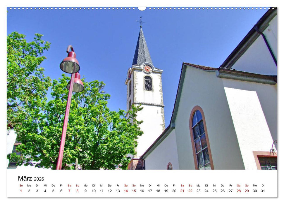Wiesloch - Spaziergang durch die Altstadt (CALVENDO Wandkalender 2026)