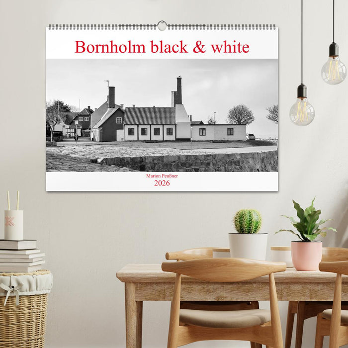 Bornholm black & white (CALVENDO Wandkalender 2026)