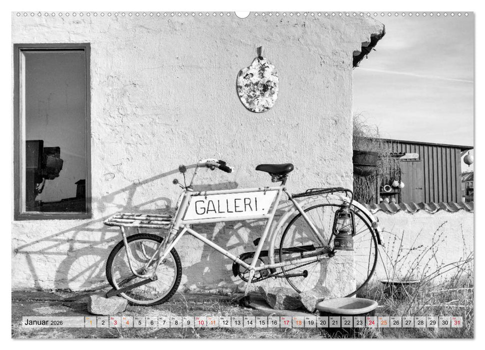 Bornholm black & white (CALVENDO Wandkalender 2026)