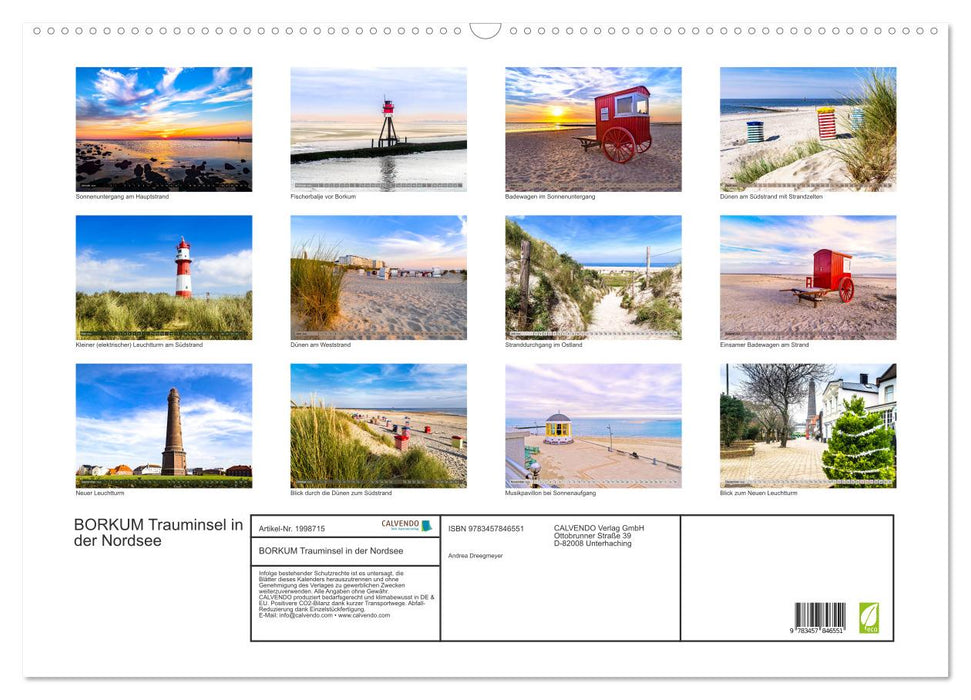 BORKUM Trauminsel in der Nordsee (CALVENDO Wandkalender 2026)
