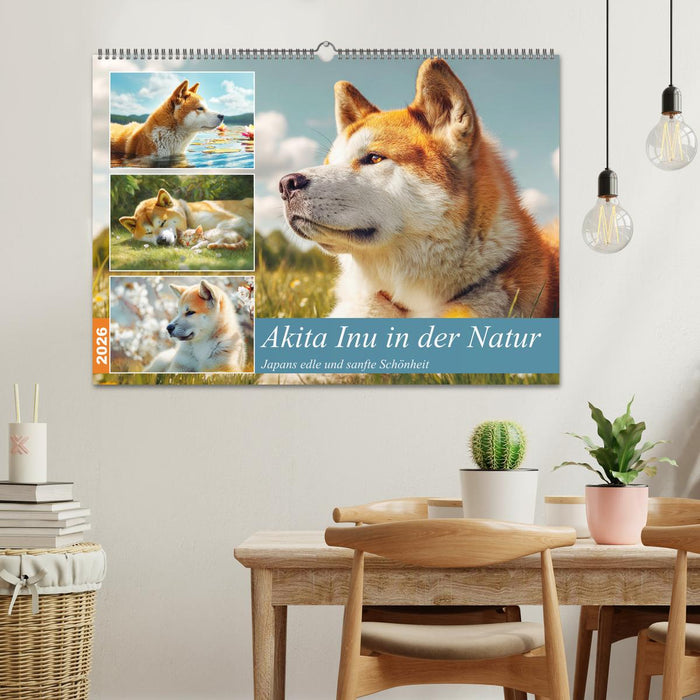 Akita Inu in der Natur. Japans edle und sanfte Schönheit (CALVENDO Wandkalender 2026)