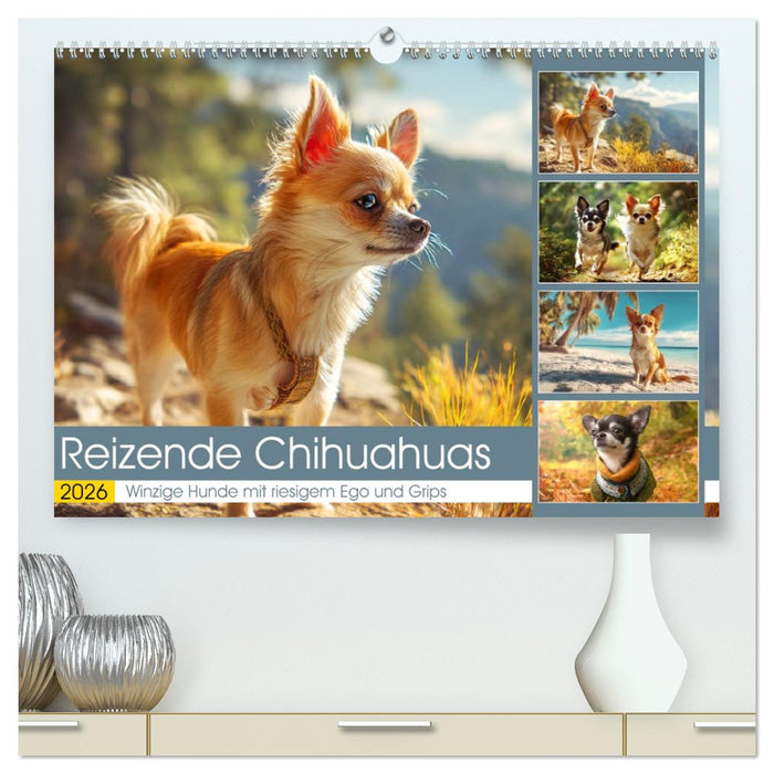 Reizende Chihuahuas. Winzige Hunde mit riesigem Ego und Grips (CALVENDO Premium Wandkalender 2026)