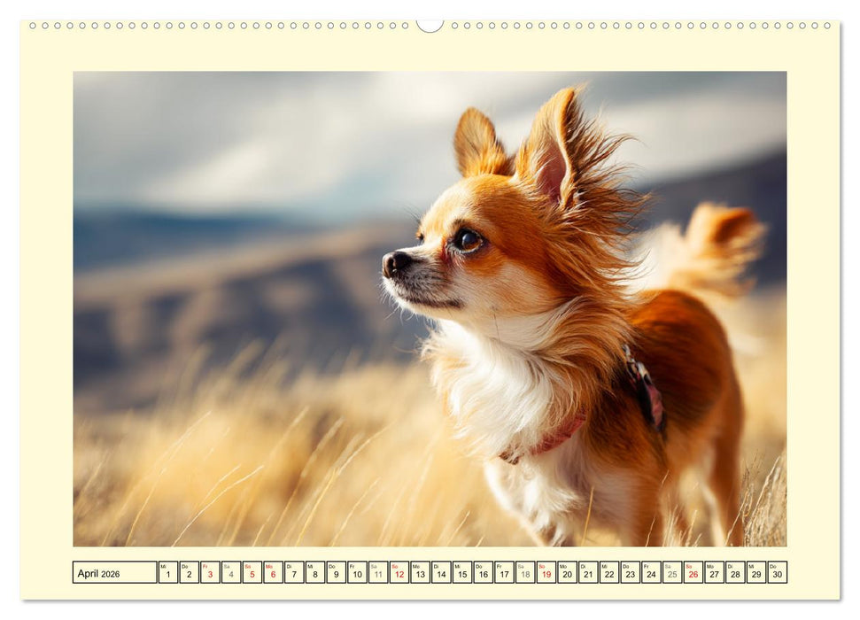 Reizende Chihuahuas. Winzige Hunde mit riesigem Ego und Grips (CALVENDO Premium Wandkalender 2026)