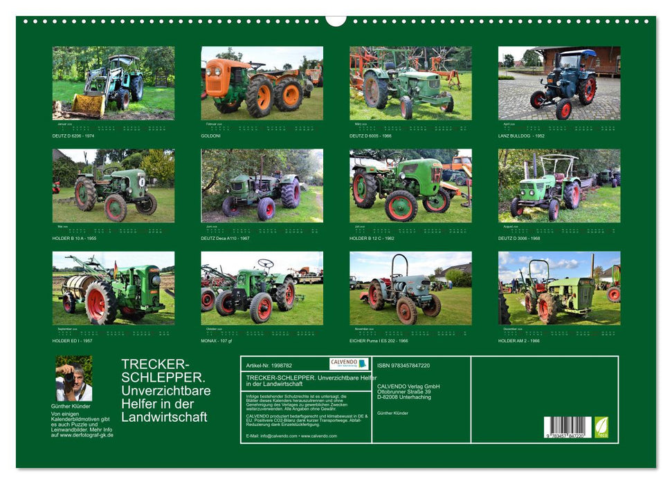 TRECKER-SCHLEPPER. Unverzichtbare Helfer in der Landwirtschaft (CALVENDO Wandkalender 2026)