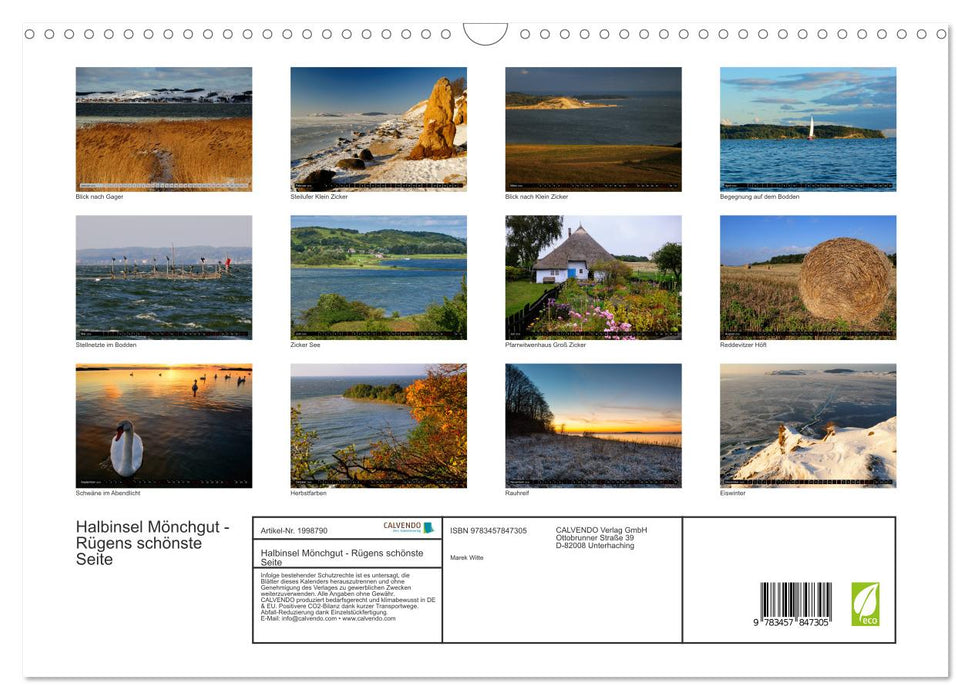 Halbinsel Mönchgut - Rügens schönste Seite (CALVENDO Wandkalender 2026)
