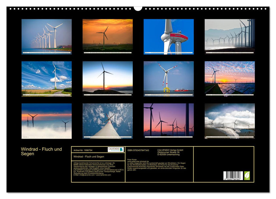 Windrad - Fluch und Segen (CALVENDO Wandkalender 2026)