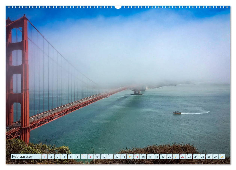 Golden Gate Bridge - Synonym für San Francisco (CALVENDO Wandkalender 2026)