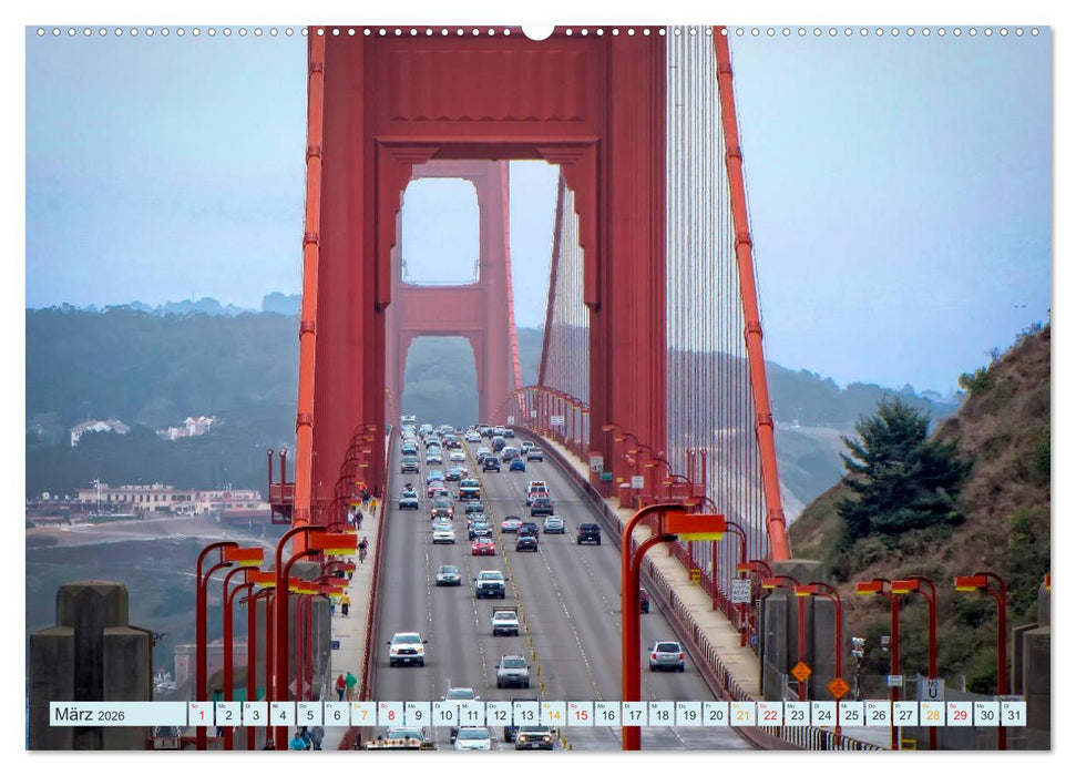 Golden Gate Bridge - Synonym für San Francisco (CALVENDO Wandkalender 2026)