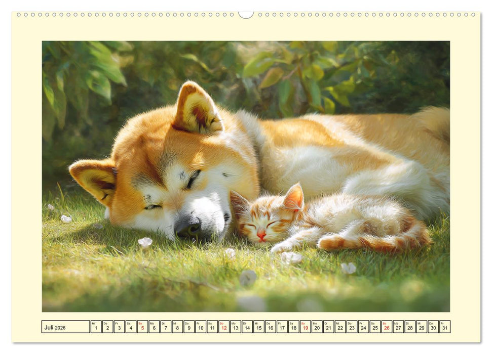 Akita Inu in der Natur. Japans edle und sanfte Schönheit (CALVENDO Premium Wandkalender 2026)