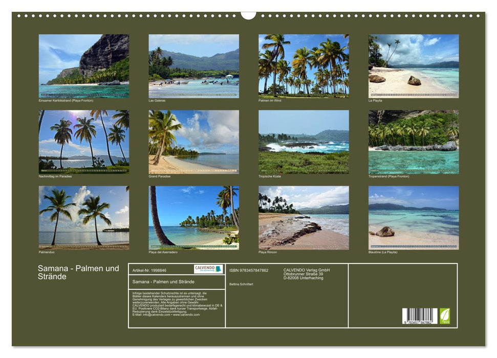 Samana - Palmen und Strände (CALVENDO Wandkalender 2026)