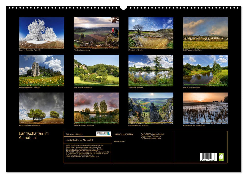 Landschaften im Altmühltal (CALVENDO Wandkalender 2026)