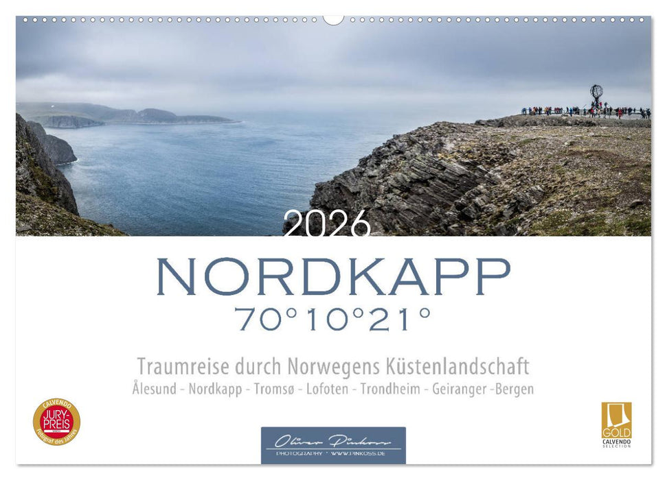 Nordkapp - Norwegens Küstenlandschaft (CALVENDO Wandkalender 2026)