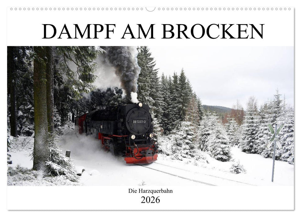 Dampf am Brocken - Die Harzquerbahn (CALVENDO Wandkalender 2026)