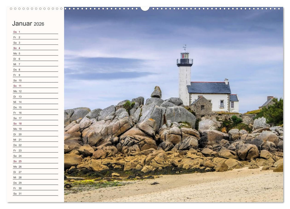 Leuchttürme - Wegweiser an der bretonischen Küste (CALVENDO Wandkalender 2026)