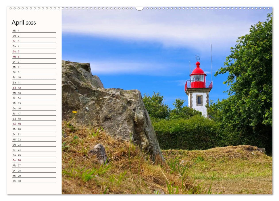 Leuchttürme - Wegweiser an der bretonischen Küste (CALVENDO Wandkalender 2026)