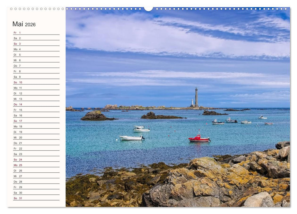 Leuchttürme - Wegweiser an der bretonischen Küste (CALVENDO Wandkalender 2026)