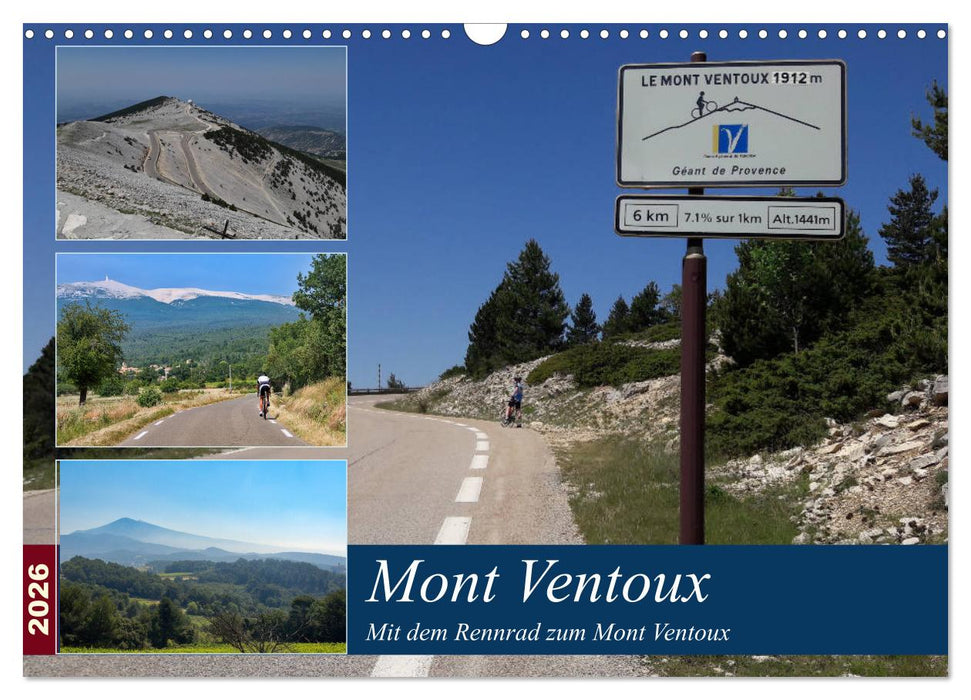 Mit dem Rennrad zum Mont Ventoux (CALVENDO Wandkalender 2026)