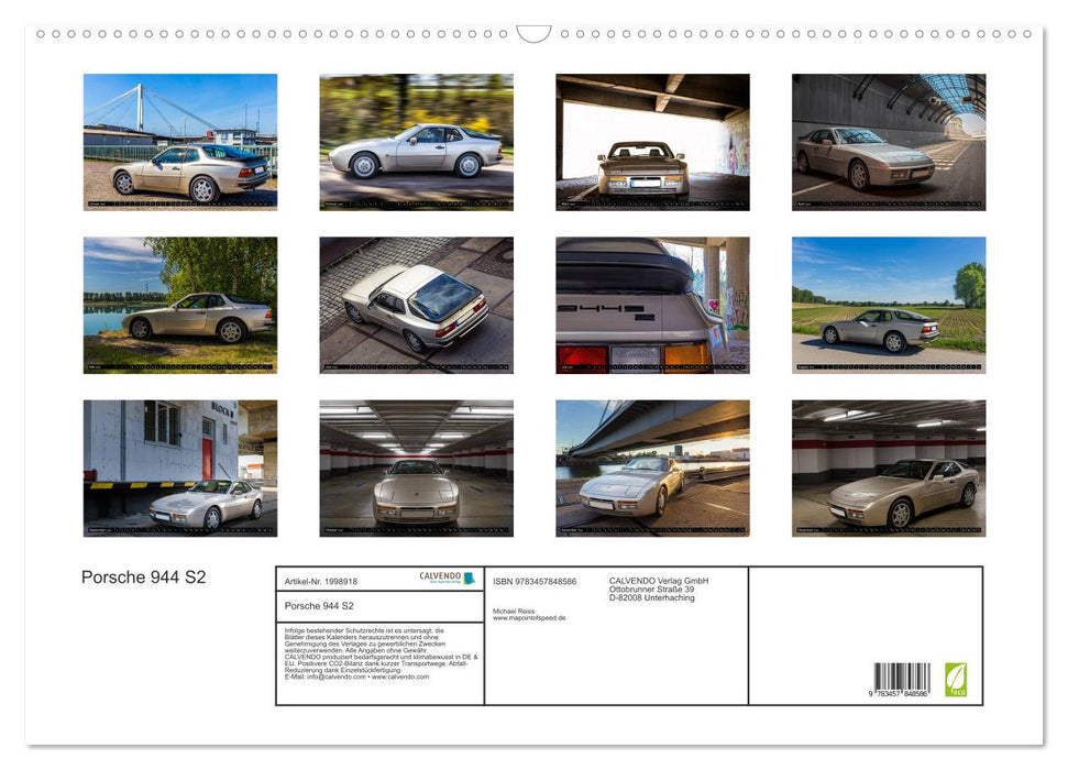 Porsche 944 S2 (CALVENDO Wandkalender 2026)