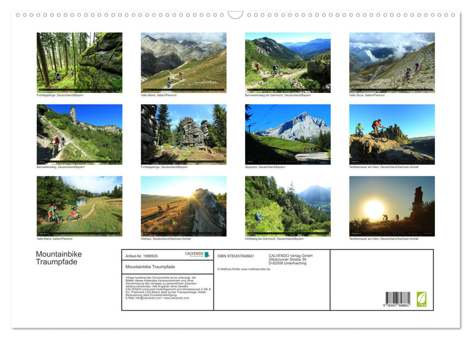 Mountainbike Traumpfade (CALVENDO Wandkalender 2026)