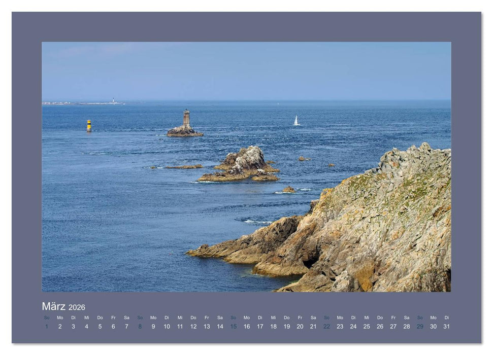 Leuchttürme - Wegweiser an der bretonischen Küste (CALVENDO Wandkalender 2026)