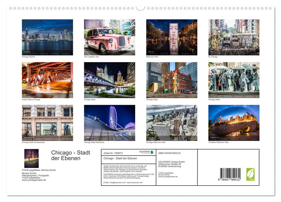 Chicago - Stadt der Ebenen (CALVENDO Premium Wandkalender 2026)